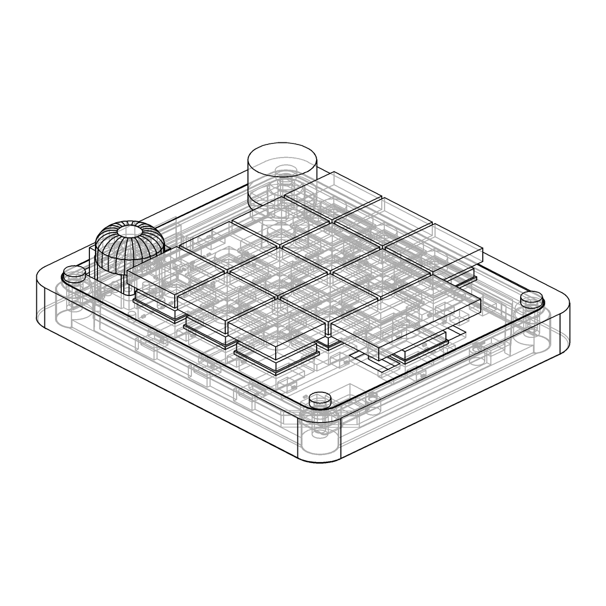 Isometric CAD render of the AgentPad13 assembly.
